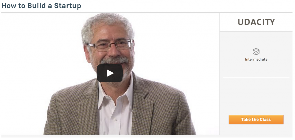 How to build a startup with Steve Blank auf Udacity